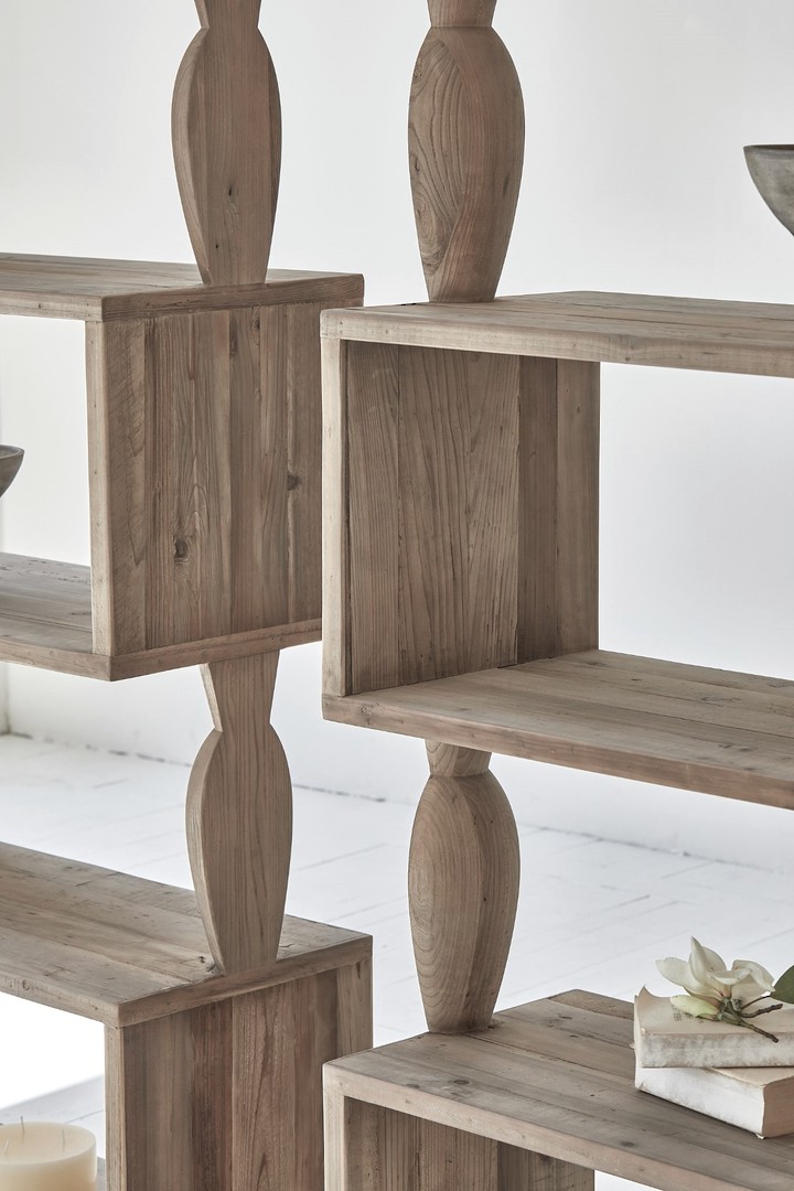 SANTOS SHELVING UNIT RECYCLED TIMBER image 1